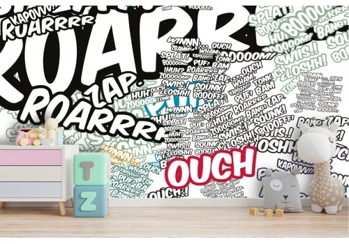 Comic script wallpaper children's decoration 2