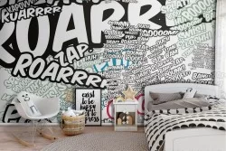 Carta da Parati Personaggi e Cartoni Scritte