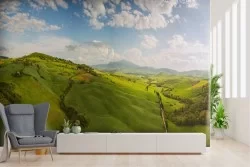 Carta da Parati paesaggio colline con alberi