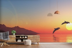 Carta da Parati animali Alba Tramonto Spiaggia e Mare