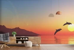 Animal Wallpaper Dawn Sunset Beach and Sea