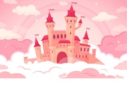 Children's Wallpaper Fantasy Landscapes Princesses and Ballerinas