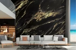 Black and gold marble surface wallpaper