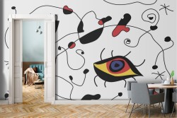 Abstract painted eyes wallpaper