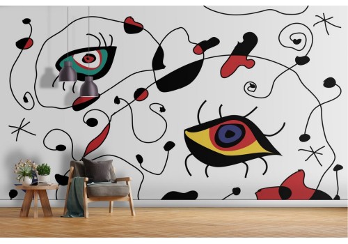 Abstract painted eyes wallpaper 2