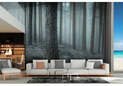 Carta da Parati paesaggio foresta dark