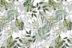 Carta da Parati Design e Stili Flora e Fauna Fiori Foglie Natura