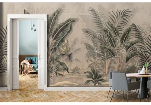 Vintage tropical leaves nature wallpaper