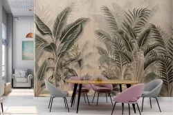 Vintage tropical leaves nature wallpaper