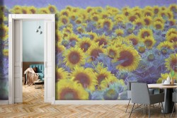 Carta da Parati dipinto arte girasoli