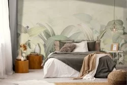 Tropical Leaves Nature Vintage Wallpaper