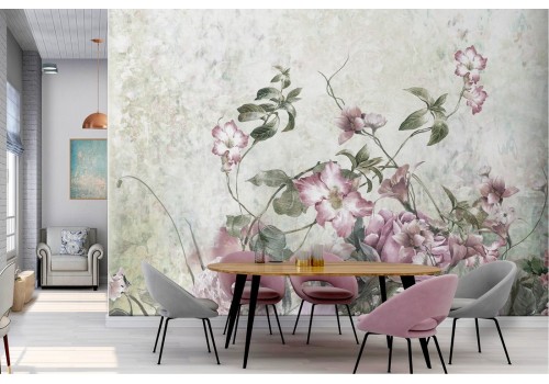 Vintage pink flowers wallpaper nature 2