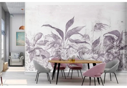 Tropical leaves nature vintage design wallpaper 2