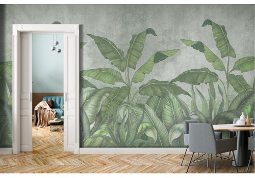 Tropical leaves nature illustration wallpaper