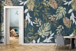 Vintage tropical leaves nature wallpaper