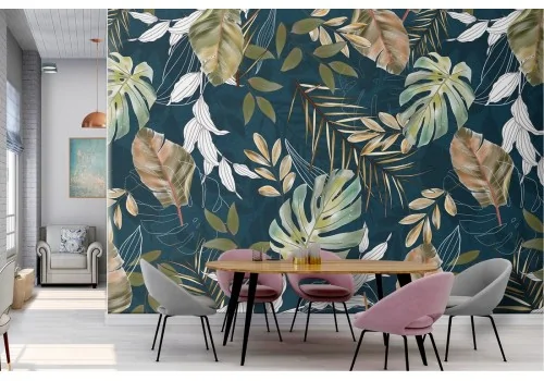 Vintage tropical leaves nature wallpaper 2