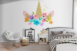 Stylized unicorn wallpaper for kids