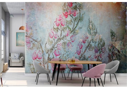 Vintage pink flowers wallpaper nature 2