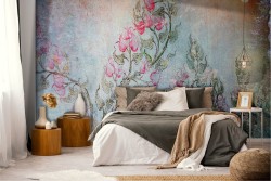 Vintage Nature Flowers Wallpaper