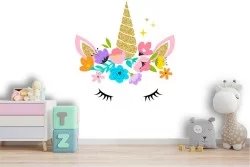 Stylized unicorn wallpaper for kids