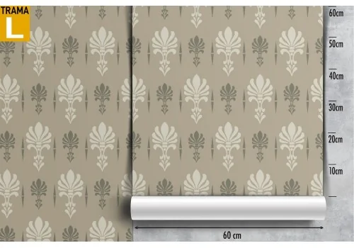 Damask wallpaper with vintage geometric decoration. 2