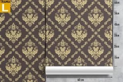 Carta da Parati damasco vintage pattern.