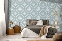 Damask vintage geometric wallpaper decoration.