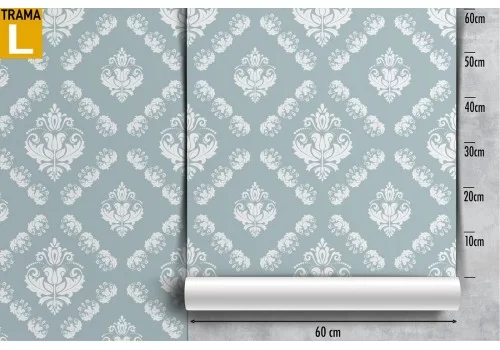 Carta da Parati decorazione damasco vintage geometrica. 2