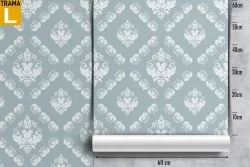 Damask vintage geometric wallpaper decoration.