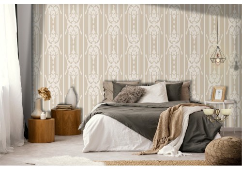 Damask vintage geometric wallpaper decoration.