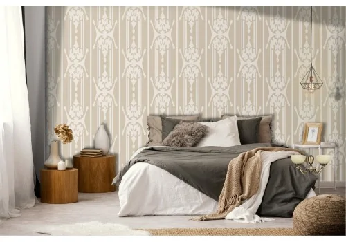 Damask vintage geometric decoration wallpaper.
