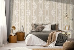 Damask vintage geometric wallpaper decoration.