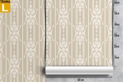 Damask vintage geometric wallpaper decoration.