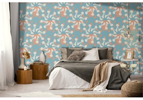 Geometric decoration vintage pattern wallpaper.