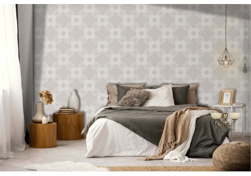 Vintage grey geometric wallpaper decoration.