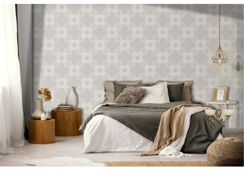 Vintage gray geometric wallpaper decoration.