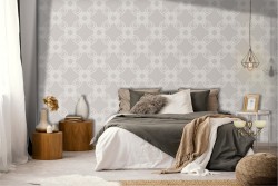 Vintage grey geometric wallpaper decoration.