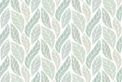 Carta da Parati Design e Stili Flora e Fauna Foglie Stilizzata