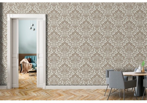 Vintage damask wallpaper decoration.