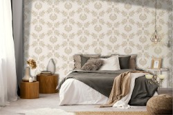 Damask pattern vintage wallpaper decoration.