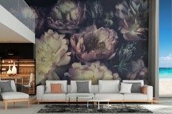 Carta da Parati fiori composizione natura vintage