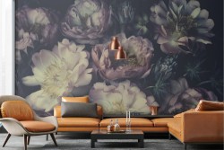 Carta da Parati fiori composizione natura vintage