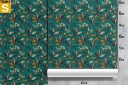 Carta da Parati Design e Stili Flora e Fauna Foglie Natura Vintage