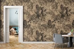 Vintage tropical leaves nature wallpaper.