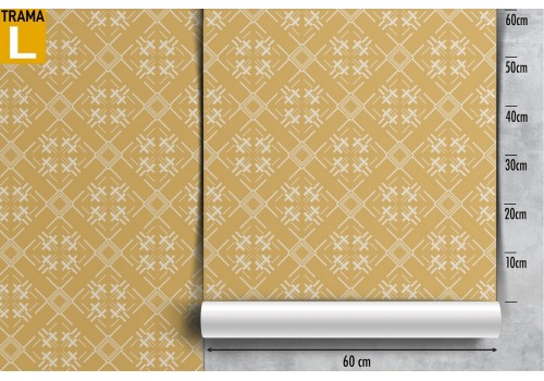 Damask wallpaper with vintage geometric decoration. 2