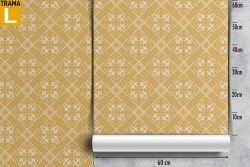 Damask wallpaper with vintage geometric decoration.