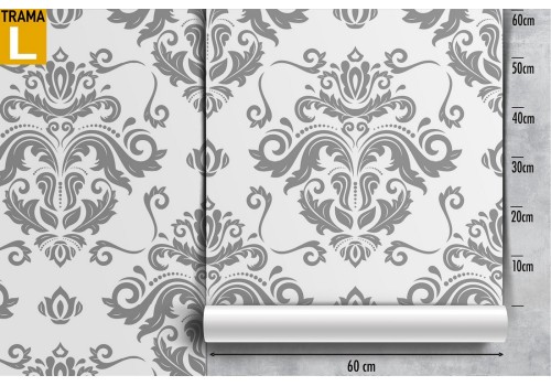Vintage damask wallpaper gray pattern. 2