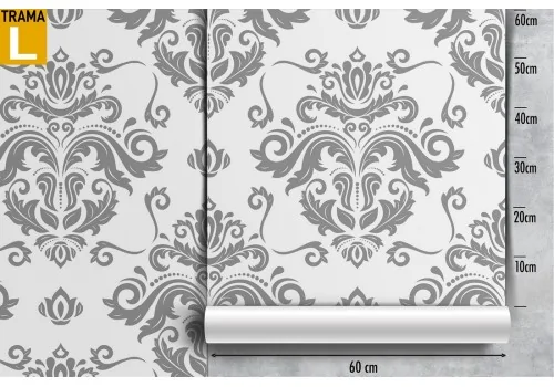 Vintage damask wallpaper gray pattern. 2