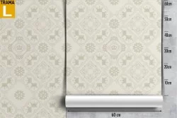 Vintage damask wallpaper gray pattern.