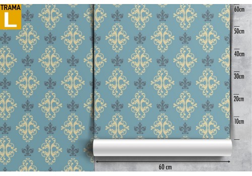 Damask vintage geometric wallpaper decoration. 2